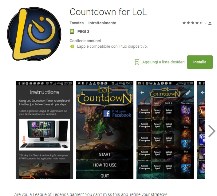 Countdown for LoL