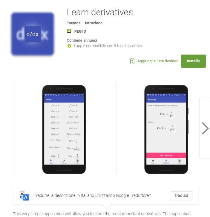 Learn Derivatives App