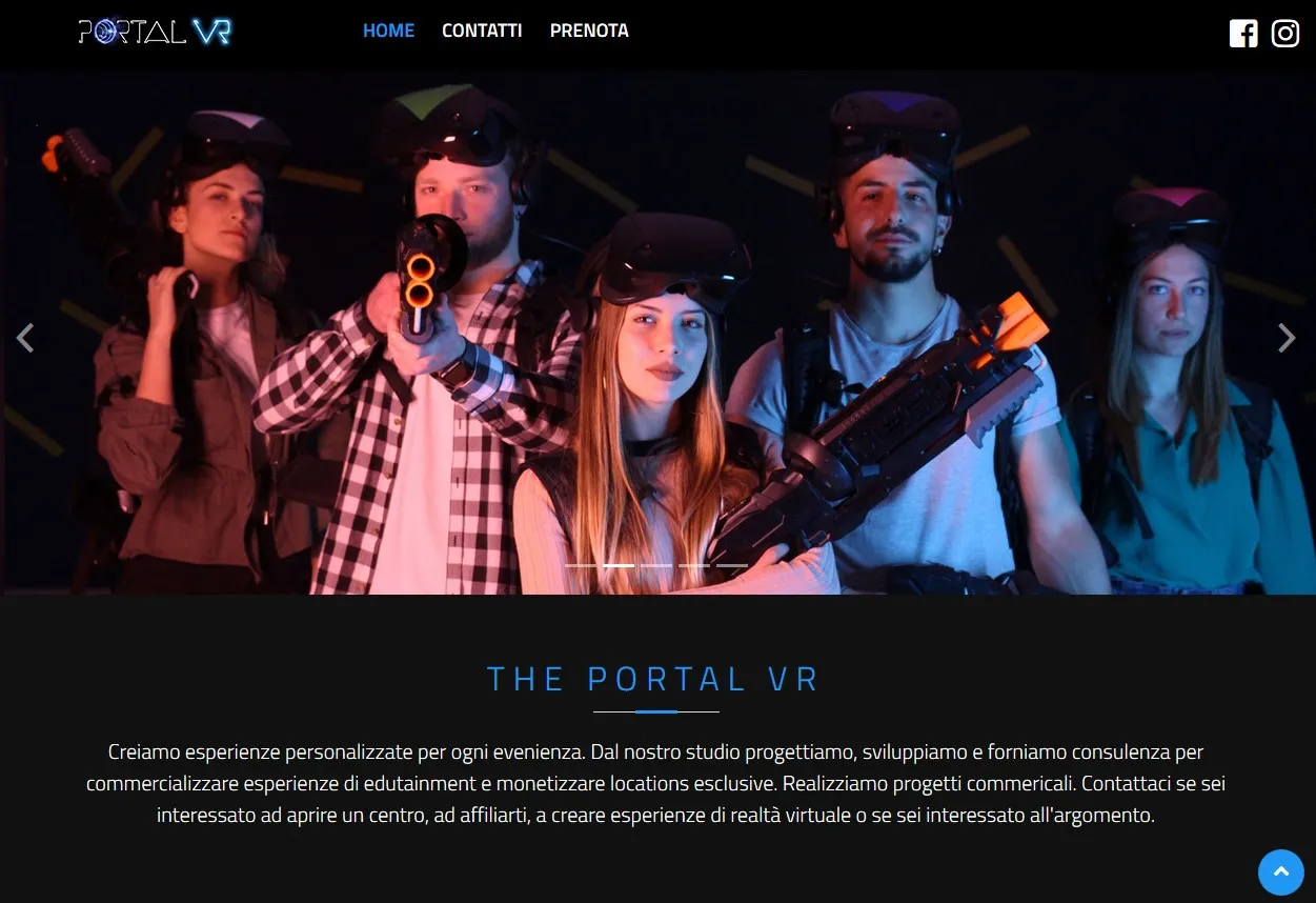The Portal VR - Landing Page